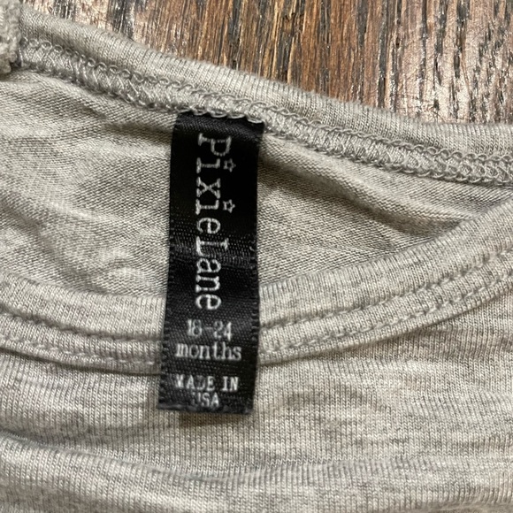 PixieLane long sleeve gray top 18/24 - Picture 3 of 4